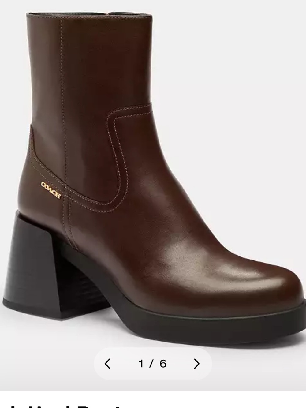 COACH Like New!! Maple Block Heel Leather Boots - Size 7.5